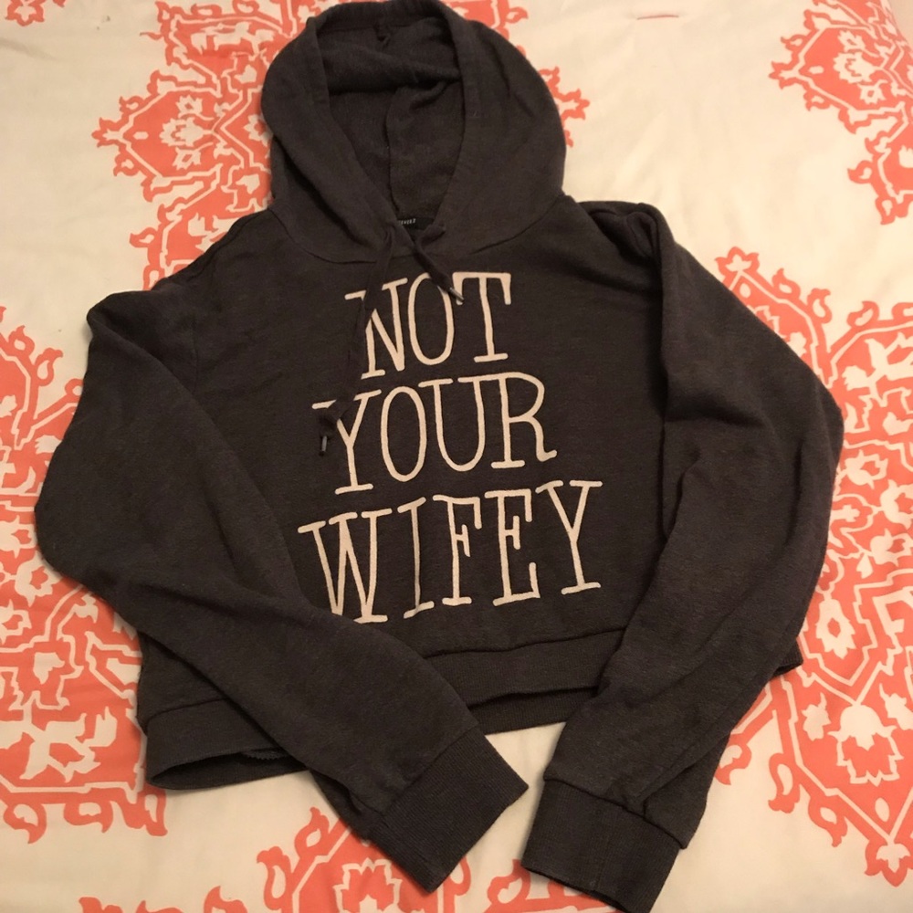 Not Your Wifey Crop Hoodie